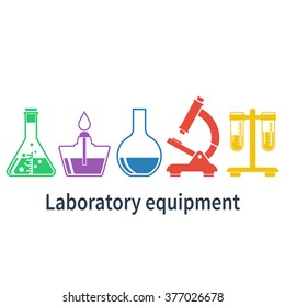 Laboratory Equipment Vector Stock Vector (Royalty Free) 377026678 ...