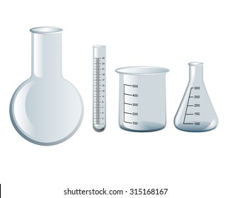 Laboratory equipment, vectors, not transparent