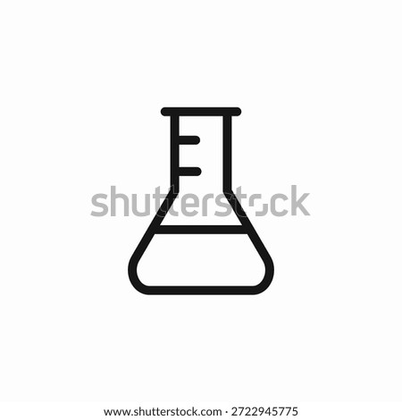 laboratory erlenmeyer flask icon sign vector