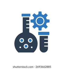 Símbolo de signo de icono de experimento de laboratorio
