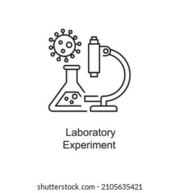 Laboratory Experiment vector Outline Icon Design illustration. Educational Technology Symbol on White background EPS 10 File