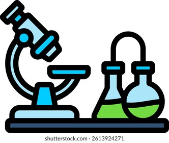 Laboratory Experiments Icon Lineal Color Vector Illustration