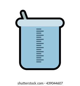 Laboratory Flask design. Science icon. vector graphic
