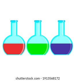 dibujo del matraz de laboratorio, ilustración del vector