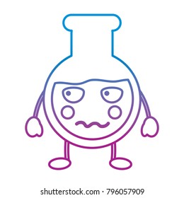 laboratory flask glass kawaii cartoon