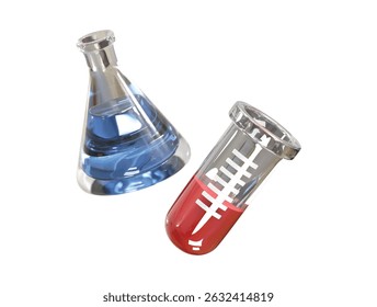  Ilustração de renderização 3d do ícone do Laboratory Flask