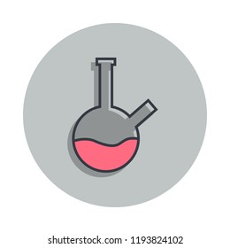 laboratory flask icon in badge style. One of web collection icon can be used for UI, UX