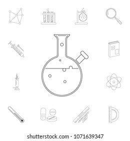 Laboratory flask icon. Detailed set of Science and lab illustrations. Premium quality graphic design icon. One of the collection icons for websites, web design, mobile app on white background