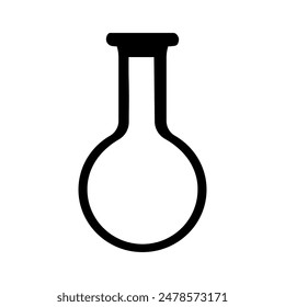 Laboratory flask icon. Empty glass flask vector illustration