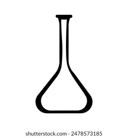 Laboratory flask icon. Empty glass flask vector illustration