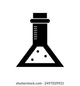 Laboratory flask icon illustrated on background