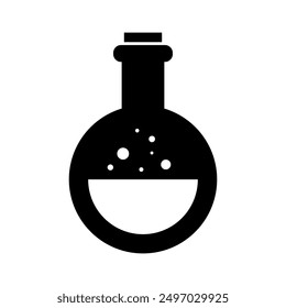 Icono de frasco de laboratorio ilustrado sobre fondo