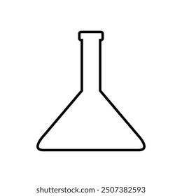 Laboratory flask icon illustrated on background