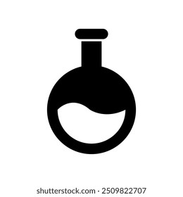 Laboratory flask icon illustrated on background