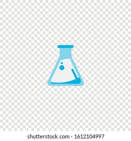 Laboratory flask icon. Image in a flat style. Icon for mobile application.