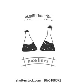 laboratory flask icon. isolated vector element. test tube icon.