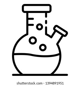 Laboratory flask icon. Outline laboratory flask vector icon for web design isolated on white background