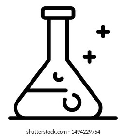 Laboratory flask icon. Outline laboratory flask vector icon for web design isolated on white background