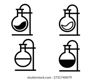 laboratory flask icon print ready