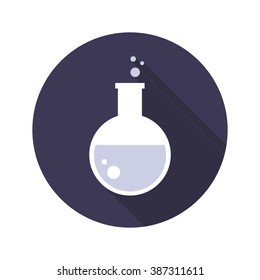 laboratory flask icon. vector illustration