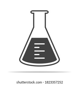 Vector de icono de matraz de laboratorio aislado