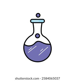 Laboratory Flask icon vector stock illustration