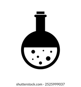Frasco de laboratorio ilustrado en Vector sobre fondo