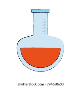 Laboratory flask isolated