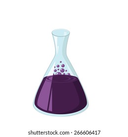 Laboratory flask isolated on white background