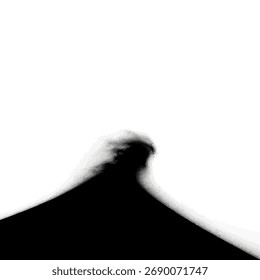 A laboratory flask isolated on a white background, rendered in a simple black and white style, representing science, chemistry, and experimentation with clean lines.