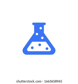 Símbolo de experimento de laboratorio en el laboratorio Flask Lab. Elemento de diseño de plantillas de logotipos de iconos web.