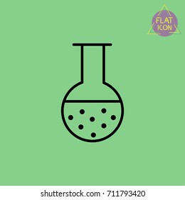 Laboratory flask line icon