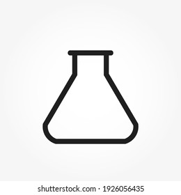 laboratory flask line icon. science experiments, chemistry and laboratory equipment symbol. isolated vector image