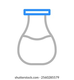 Laboratory flask with liquid. Concept of chemistry, science, and experiment.
