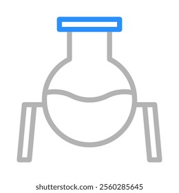 Laboratory flask with liquid. Concept of chemistry, science, and experiment.