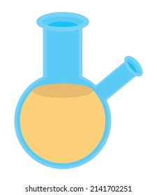 laboratory flask liquid icon isolated
