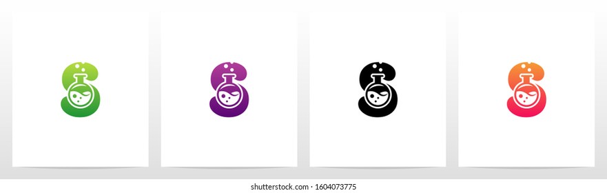 Laboratory Flask On Letter Logo Design S