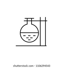 laboratory flask outline icon. Element of simple education icon for mobile concept and web apps. Thin line laboratory flask outline icon can be used for web and mobile on white background