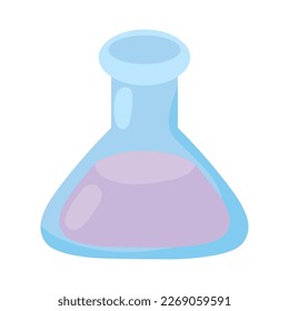 laboratory flask school supply icon isolated