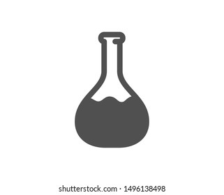 Laboratory flask sign. Chemistry lab icon. Analysis symbol. Classic flat style. Simple chemistry lab icon. Vector