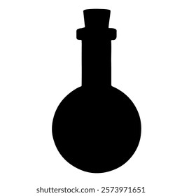 Laboratory flask silhouette vector icon sign symbol illustration design.
