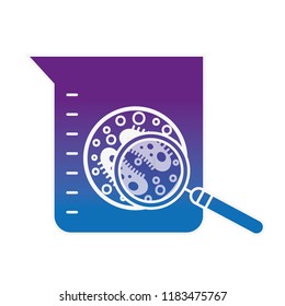 laboratory flask test science bacteria magnifying glass