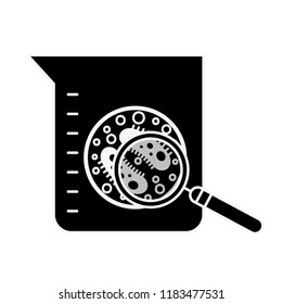 laboratory flask test science bacteria magnifying glass