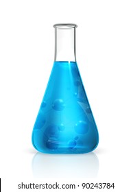 Laboratory flask, vector