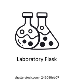 Laboratory Flask vector filled outline doodle Design illustration. Symbol on White background EPS 10 File