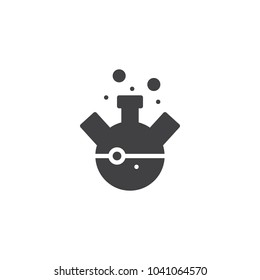 Laboratory flask vector icon. filled flat sign for mobile concept and web design. Chemical test tube with liquid simple solid icon. Symbol, logo illustration. 