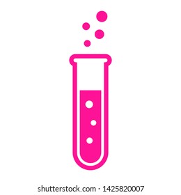 Laboratory flask vector icon isolated on white background