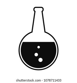 Laboratory Flask. Vector Illustration For Logos, Stickers, Labels, Tags And Other Design.