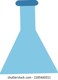 Laboratory flask vector pictogram. Blue line icon with gradient fill of set Simple Line Filled