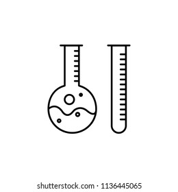 laboratory flasks. Element of education icon for mobile concept and web apps. Thin line laboratory flasks can be used for web and mobile on white background